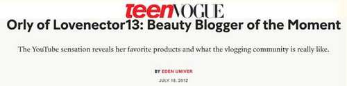 Teen Vogue article: Orly of Lovenector13