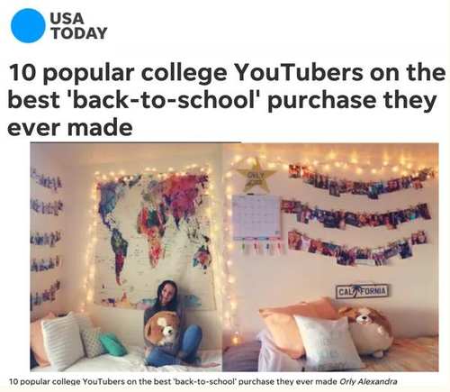 USA Today article: 10 popular college YouTubers